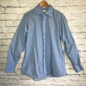 Michael Kors Striped Light Blue Dress Shirt